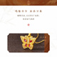 Mingzuan International 18K gold antique point diamond ruby butterfly pendant au750 inlaid zircon necklace as a birthday gift for girlfriend