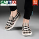CARTELO Summer Men's Shoes Casual Shoes Breathable Plaid Cloth Shoes Men's Versatile Soft Sole Ultra Light Spring One-Picking Lazy Canvas Shoes Camel 39