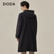 ZIOZIA Korean style men's autumn fashion cotton stretch long Korean style men's windbreaker ZCTC3352 black 100/175/96A