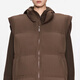 Jiangnan Buyi (JNBY) [Same Model in Shopping Mall] 24 New Winter Product Down Vest Women Loose Stand Collar Simple Casual Sleeveless 5O0C11730 209/Dark Brown XS