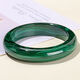 Qing Meng natural malachite bracelet with clear and simple texture, Chinese style round bar bracelet, hand jewelry for couples, circle mouth 56-57