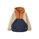 Mini Bala Autumn New Color Blocked Hooded Jacket for Boys and Girls, Baby Warm and Stylish Waterproof Jacket
