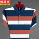 
Hengyuanxiang men's short-sleeved T-shirt in summer new style striped loose cotton pocket half-sleeved lapel polo collar shirt men's top HHHJ733 lake blue 165/M suggests 100-120Jin [Jin equals 0.5 kg]