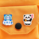 Dai Yan Inspirational Text Panda Brooch Cartoon Children's National Trend Badge School Bag Decoration Cute Chinese Style Acrylic Badge Panda Brooch 6 Pack