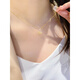 Tiansi 22k gold color silver butterfly necklace half diamond boutique clavicle chain simple ins small butterfly exquisite gift to girlfriend hollow