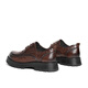 Belle Herrenschuhe Pendeln geschäftliche Lederschuhe plissierte Kuhleder-Leder bequeme dicke Sohle formelle Schuhe A1422AM4 [Vorverkauf] Braun-Single 40 (250 mm)