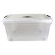 Yushe thickened transparent plastic storage box extra large clothes toy storage box covered storage box snack storage box 8852 boxes 42*30*25cm40L# two pack