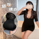 LDVEP情趣内衣服2025新款性感sm羞耻夫妻刺激高档情人节黑丝约会战衣袍 性感御吊带裙[特大]6625 大码120-160斤