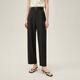 
Fan Silann commuting belt design straight-leg casual pants for women in summer 2024 new pants 24FS12159 black XS