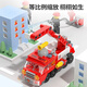 Big-eyed little baby 147 particles police car building blocks assembled and inserted 3D three-dimensional children's educational toys for boys and girls birthday gifts