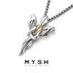 Mingyang Zhuhai 925 silver necklace men's hip-hop trend cross pendant men's sweater chain simple high-end fashion accessories pendant-with 60CM steel chain