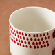 NITORI Yideli Home Christmas Atmosphere Office Coffee Cup High-Looking Simple Drinking Cup Ceramic Mug Water Drop Pattern Mug Red 430ml
