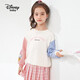 迪士尼（DISNEY）儿童女童卫衣圆领长袖宽松中大童运动上衣25春DB311AA04米白130
