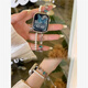 Stern Ying Pearl Shiny Diamond Crystal Iwatchs8/S9 Apple Watch Apple Watch987 Gurt Armband Metall Pearl Flash Diamant Retractable Kette-lila Apfel iwatch S841m
