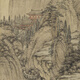 
Yuan Wang Meng sat and listened to the ancient landscape painting scrolls of literati paintings and replica antique paintings hanging paintings Yuan Wang Mengxi Mountain Visiting Friends 20X123 cm12211 Chemical fiber photo cloth (sprayed) Milky white vertical scroll (framed)