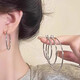Dai Yan's super plain hoop earrings, Korean style face-shaping slimming earrings, feminine commuting, high-end and sexy plain hoops, unique earrings, hot girl plain hoops 4+5+6cm, 3 pairs