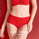 Fenyi zodiac year red underwear set for women with big red and small breasts, push-up, thin, seamless underwear, bra, wedding gift, red (back hook), M 160/85