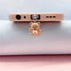 UECYXOP new bear mobile phone dust-proof plug resin tie off-white coffee color charging plug earphone hole pendant Type-c coffee color bear (charging plug) Apple 15-16 interface dustproof