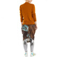 
Vivienne Westwood solid color single-breasted long-sleeved sweater for women brown brown XS