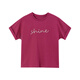Vanciman Simple Commouting Round Cou T-shirt à manches courtes pour les femmes 2025 Nouvelle lettre lâche décontractée imprimé Top M7031 Rose profonde Red S