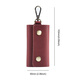Patriot Cattle (Aiguoniu) Echtes Cowhide Retro verrückter Pferdeleder handgefertigtes Schlüsselbund Home Großkapazität Mode koreanische Version Multifunktions-Autokey-Tasche Wein rot/rot