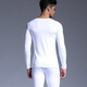Hancai Thermal Underwear Men's Spring and Autumn V-neck Modal Cotton Autumn Clothes and Autumn Pants Bottoming Men's Suit White XL