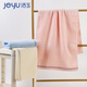 Jieyu 2 pieces pure cotton face towel household soft absorbent cotton bath towel skin large face towel pure cotton face towel (pink + blue