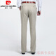 Pierre Cardin Negocio de verano Pantalones casuales de hombres de mediana edad para hombres puro de algodón puro para hombres Papates largos de mediana edad delgada de mediana edad