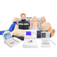 Automatic computer cardiopulmonary resuscitation simulation human half-body full-body artificial respiration first aid training model for infants and children CPR15690 high-end full-featured + 8-inch computer display