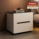 Yilande simple bedside table bedroom modern simple storage bedside table small apartment storage cupboard bedside table 40cm wide A double drawer 40*41*45cm black base-A