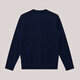HAZZYS Men's Autumn and Winter Sweaters PHIZ Series Letter Knitted Wool Sweater Men's ABYZD0BDI31 Dark Navy Blue DN M (170/92A 46)
