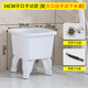 Mop pool ceramic balcony washing mop pool household mop pool bathroom small and large mop basin with high curved faucet 34 cm curved leg model manual drain