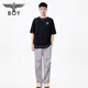BOY LONDON【夜光logo】春夏情侣款字母夜光印花潮牌休闲短袖T恤N01908 黑色 L （码数偏大，建议选小1码）