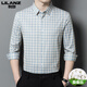 Camisa de seda de Mulberry para hombres Lilang Negocios informales Camiseta a cuadros de rayas a cuadros de alta gama Hombres 9901 Red Red M 165 [sugerido 95-120 Jin [Jin iguala 0.5 kg]]]