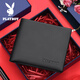 Playboy Genuine Leather Men's Wallet Short Wallet First-layer Cowhide Middle-aged Horizontal Wallet as a Birthday Gift for Husband and Father