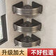 Jiumu Wangshijia thickened space aluminum gun gray storage rack corner rack wall hanging triangle basket storage rack bathroom punch-free tripod thickened gun gray double layer heightened version - with hook