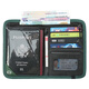 Bonayun Travel Document Pack Passport Pack Rfid Anti-theft Pincel portátil Packing de boletos cortos Verdes