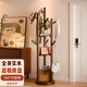 Jiayi clothes rack floor-standing bedroom solid wood coat rack rotatable clothes rack multi-functional clothes rack simple storage rack