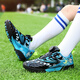 Hongxing Tong Ke Zapatos de fútbol para niños Tf Botones rotos Botón Rotando zapatos para niños Archos de entrenamiento de estudiantes primario y secundaria Zapatos anti-Slip 9896 Negro 29