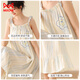 
Cat men women's pajamas nightgown women summer pure cotton French suspenders sweet sexy loose slim home clothes beige L