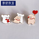 MOYAN Cartoon Line Dog Brooch Cute Comic Style Puppy Metal Badge Japanese Cute Student Men and Women Bag Accessories Line Dog A A04-102