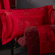 Leeland Home Textile haut de gamme des années 100 NOUVELLE broderie chinoise Dahong Liber de mariage en quatre parties Multi-pièces de litière de mariage Jinxiu Hongzhuang Four pièce de lit 1,8 / 2,0 mètres adapté à (220 * 240 cm de courtepointe)