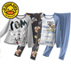 G.DUCKKIDS2025 new boys pajamas spring and autumn style modal long sleeves big children autumn teenagers and children's home clothing set S12159 100 size 8 recommended height 100-110, weight 3