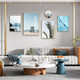 
Mohu (mohu) living room decoration painting sofa background wall mural modern simple landscape landscape painting TV wall high-end new style hanging paintings seaside landscape 15935 (including wall clock) art crystal porcelain group-black frame