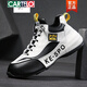 卡帝乐鳄鱼（CARTELO）老爹鞋男鞋欧洲站秋季新款小白鞋男士真皮包跟运动休闲鞋子男潮鞋 GR-9912白色(中*帮) 39  男款