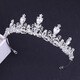 Beautifully made crown tiara princess rhinestone hair accessories women's crown wedding dress accessories bridal headband birthday eighteenth party crown silver