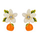 Qlady persimmon and persimmon earrings for women light luxury high-end 2025 new spring and summer earrings for women silver needle earrings birthday gift