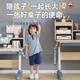 Reading Children's Study Desk and Chair Set Multi-functional Literary and Middle School Students' Tables and Chairs Writing Home Desks 1-meter Wooden Table + Higher Bookshelf + Chasing Chair Blue