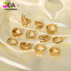 
JEA PIE Vietnamese Sand Gold Ring Simple Ins Style Leaf Geometric Hollow Flowers 18k Gold-plated Serpentine Multi-layer Titanium Steel Ring HF-J1391-Gold Adjustable Opening