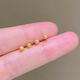 Vatican-made old Phoenix gold shop style ear piercing hypoallergenic small golden beans mini gold beads gold-plated small earrings pure earrings 4mm frosted small golden beans hypoallergenic